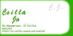 csilla jo business card