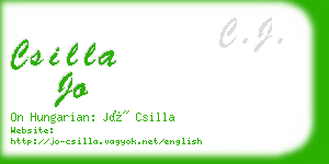 csilla jo business card